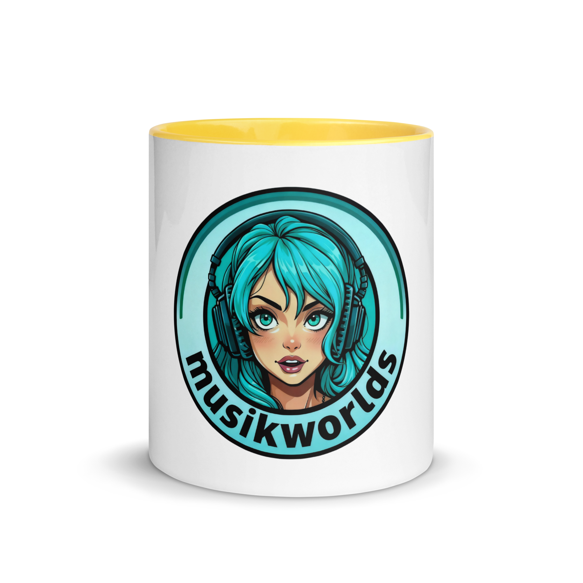 Tasse mit farbigem Innenrand – musikworlds | musikworlds